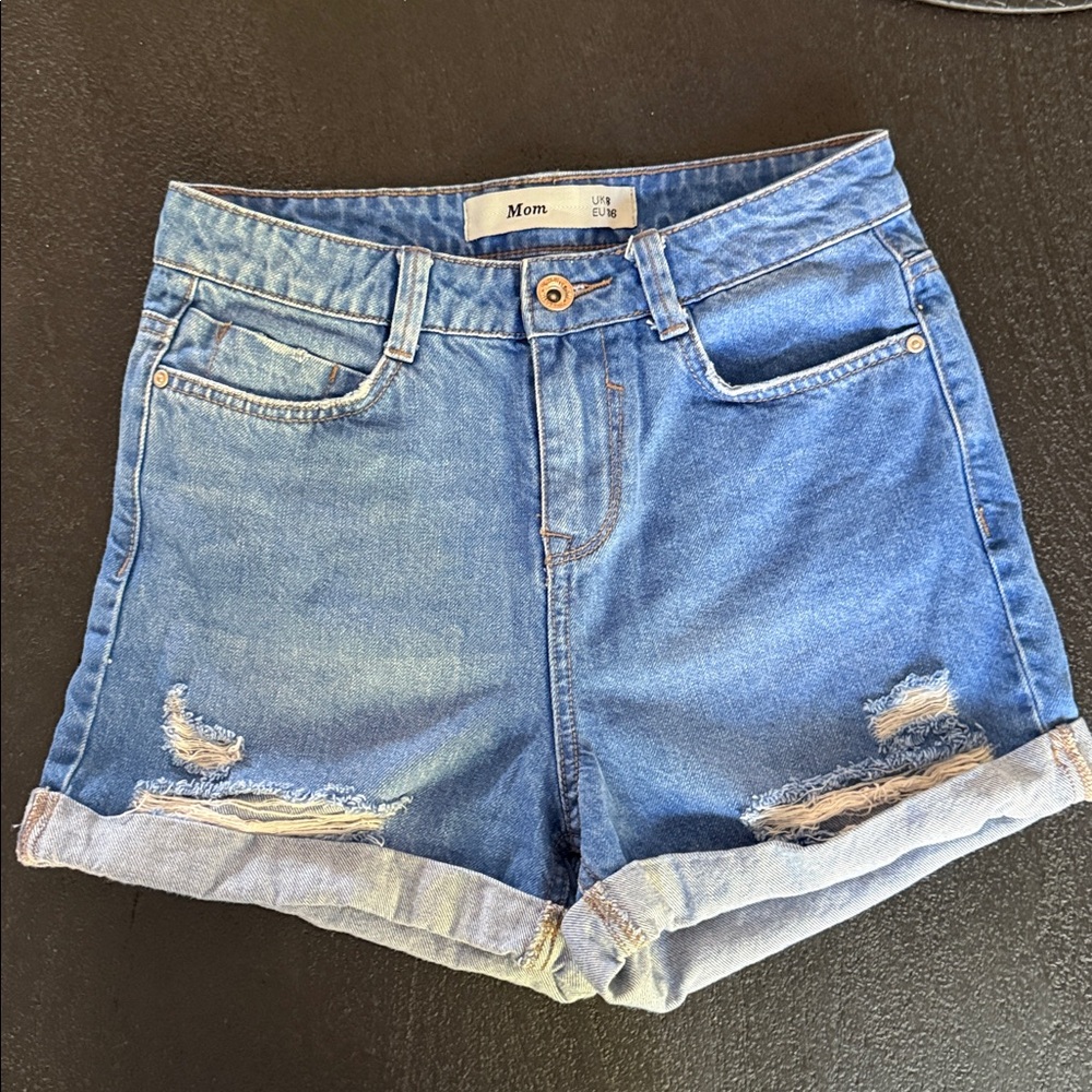 New Look UK “mom” denim shorts